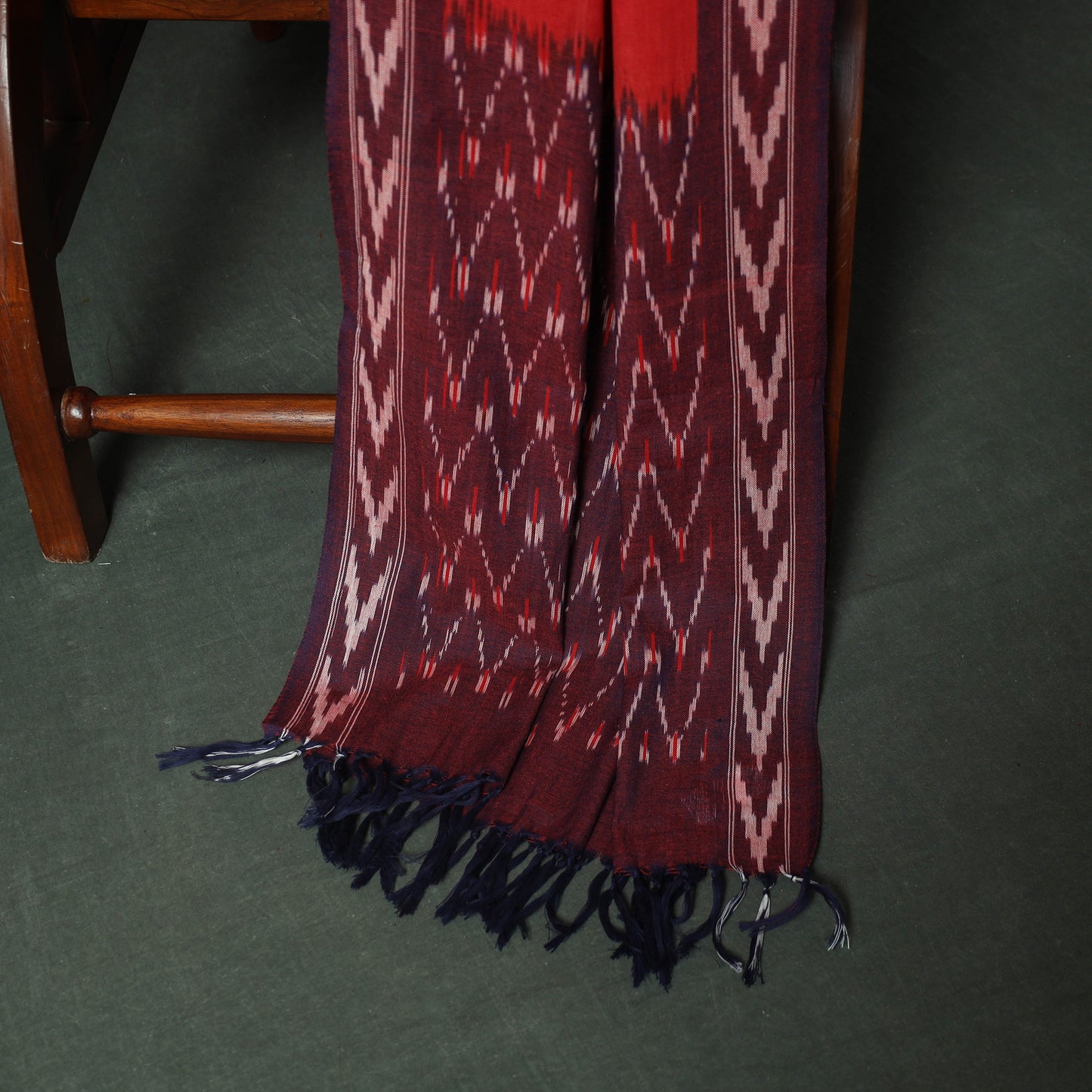Pochampally Ikat Woven Cotton 3pc Unstitched Dress Material Suit Set 11