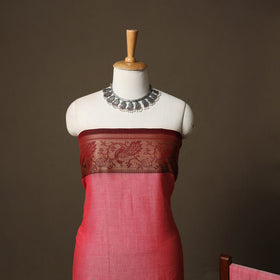 Dharwad Cotton 3pc Unstitched Dress Material Suit Set with Woven Border 65