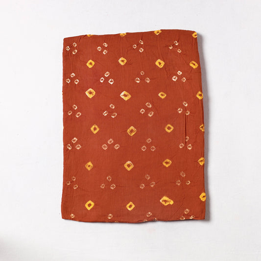 Brown - Kutch Bandhani Tie-Dye Mul Cotton Precut Fabric 30