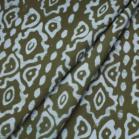 Green Hand Batik Print Cotton Fabric