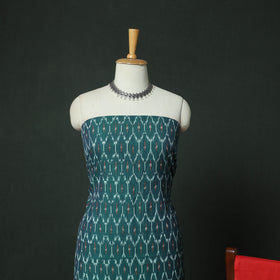 Pochampally Ikat Woven Cotton 3pc Unstitched Dress Material Suit Set 12
