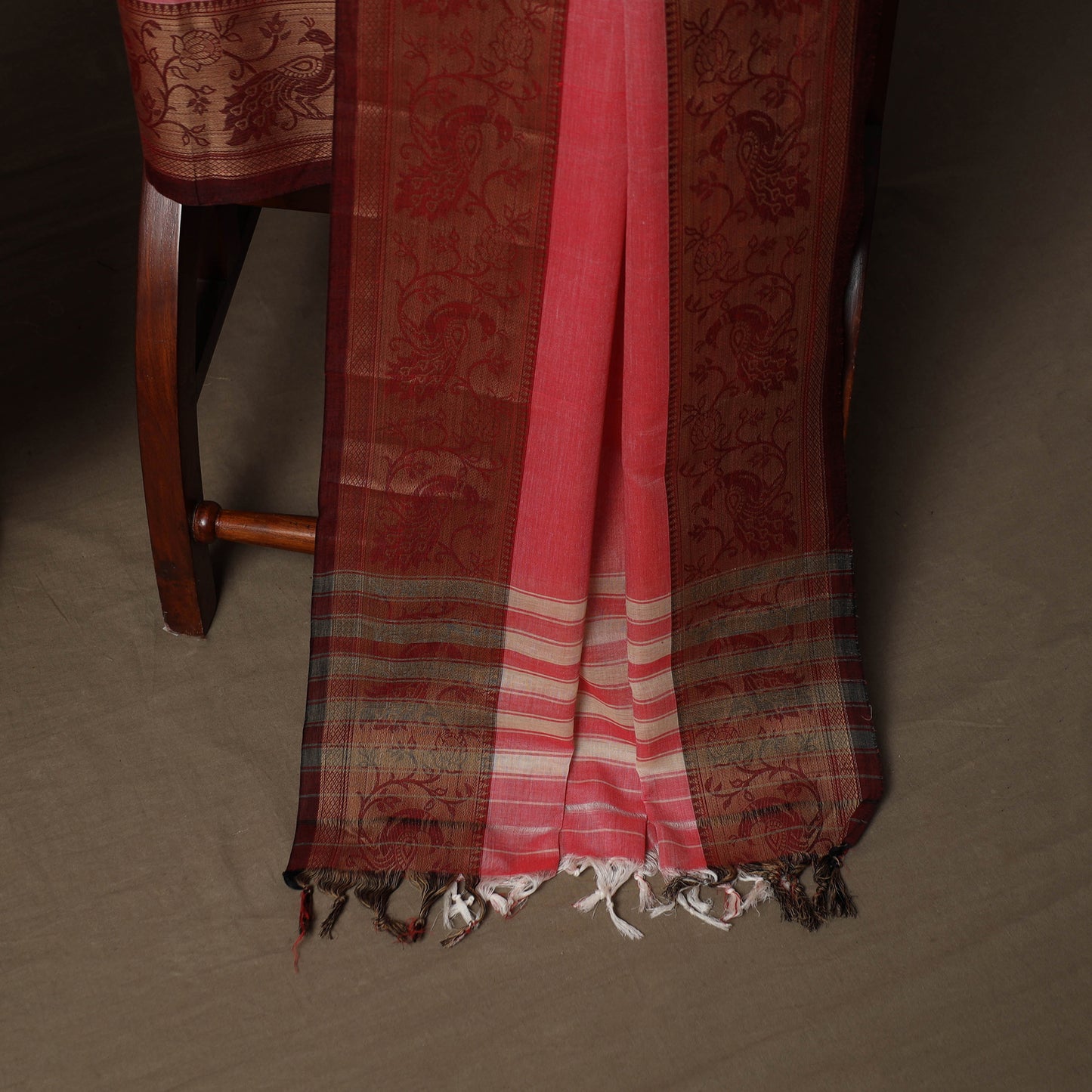 Dharwad Cotton 3pc Unstitched Dress Material Suit Set with Woven Border 65