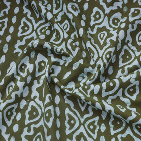 Green Hand Batik Print Cotton Fabric