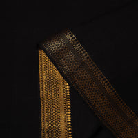 Black - Mangalagiri Handloom Cotton Nizam Zari Border Fabric 33