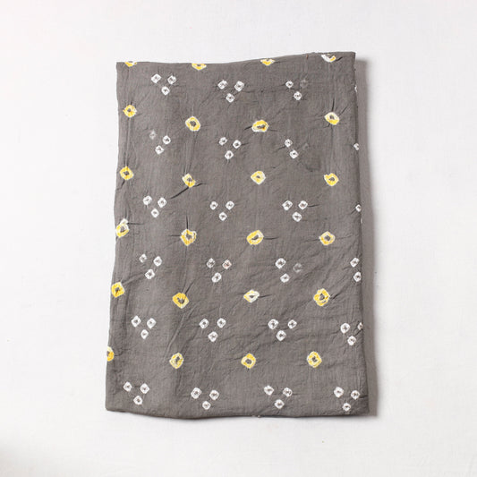 Grey - Kutch Bandhani Tie-Dye Mul Cotton Precut Fabric (1.3 meter) 33