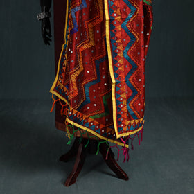 Ranihati Chanderi Silk Zig Zag Hand Embroidery Dupatta 49