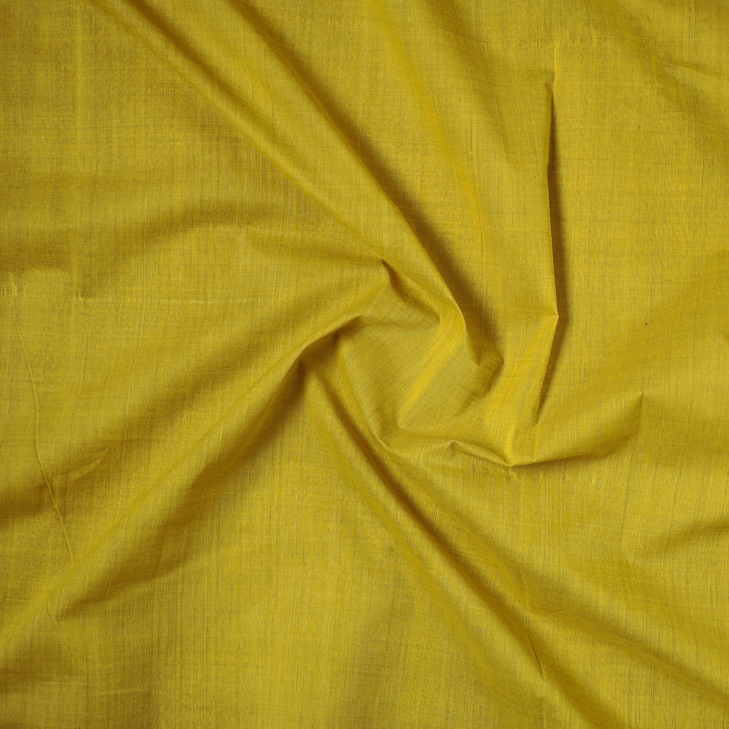 Yellow - Mangalagiri Handloom Cotton Nizam Zari Border Fabric 35