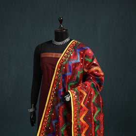 Ranihati Chanderi Silk Zig Zag Hand Embroidery Dupatta 51