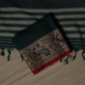 Dharwad Cotton 3pc Unstitched Dress Material Suit Set with Woven Border 63