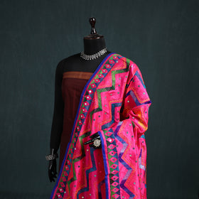 Ranihati Chanderi Silk Zig Zag Hand Embroidery Dupatta 53