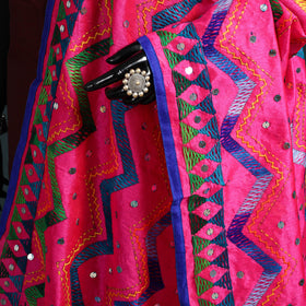 Ranihati Chanderi Silk Zig Zag Hand Embroidery Dupatta 53