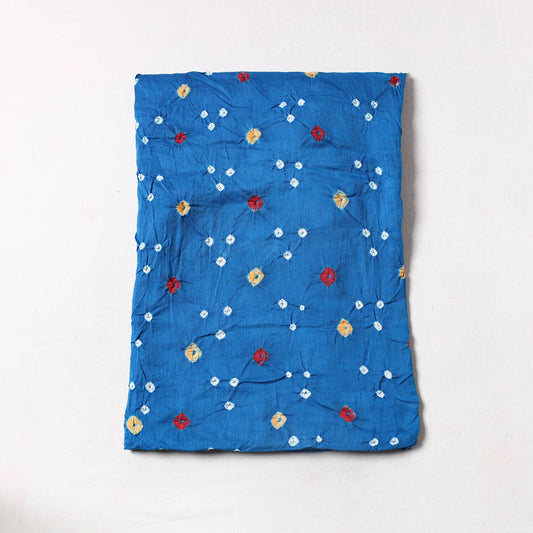 Blue - Kutch Bandhani Tie-Dye Mul Cotton Precut Fabric (1.1 meter) 40