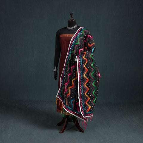 Ranihati Chanderi Silk Zig Zag Hand Embroidery Dupatta 54