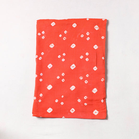 Orange - Kutch Bandhani Tie-Dye Mul Cotton Precut Fabric (1.25 meter) 41