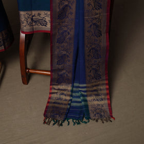 Dharwad Cotton 3pc Unstitched Dress Material Suit Set with Woven Border 61