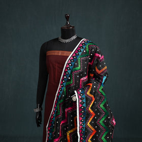 Ranihati Chanderi Silk Zig Zag Hand Embroidery Dupatta 54