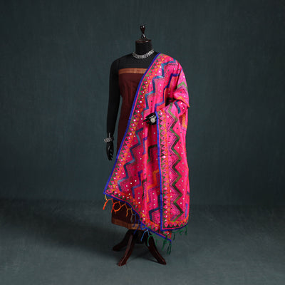 Ranihati Chanderi Silk Zig Zag Hand Embroidery Dupatta 55