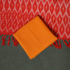 Pochampally Ikat Woven Cotton 3pc Unstitched Dress Material Suit Set 16