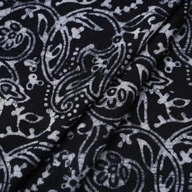Black Hand Batik Print Cotton Fabric