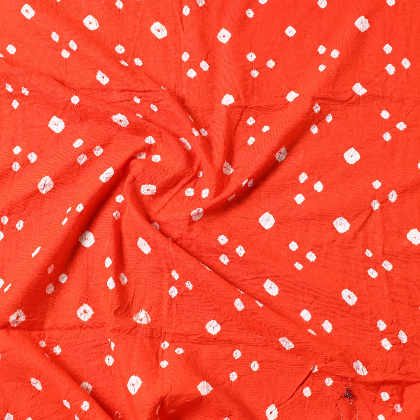 Orange - Kutch Bandhani Tie-Dye Mul Cotton Precut Fabric (1.2 meter) 45