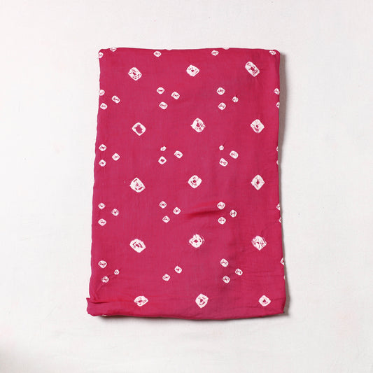 Pink - Kutch Bandhani Tie-Dye Mul Cotton Precut Fabric (1.1 meter) 43