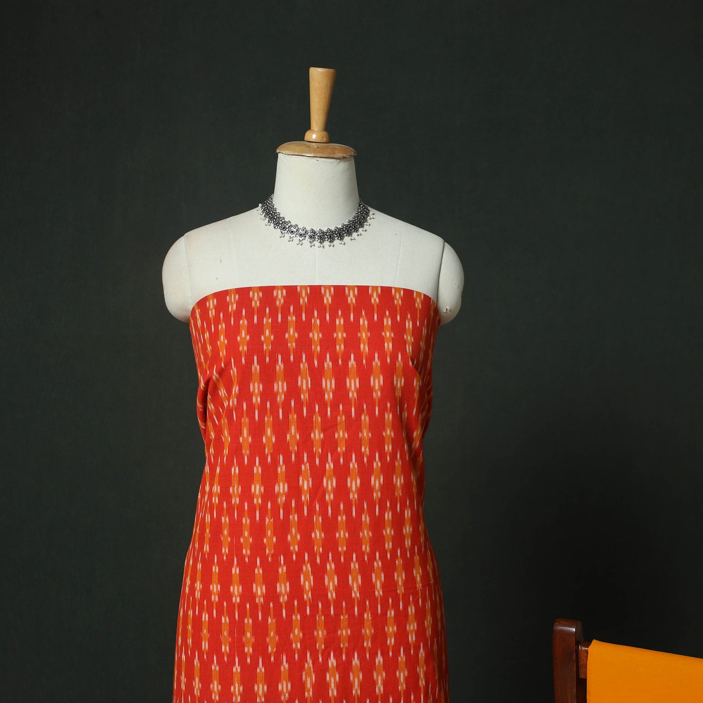 Pochampally Ikat Woven Cotton 3pc Unstitched Dress Material Suit Set 18