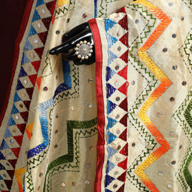 Ranihati Chanderi Silk Zig Zag Hand Embroidery Dupatta 57