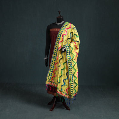 Ranihati Chanderi Silk Zig Zag Hand Embroidery Dupatta 58