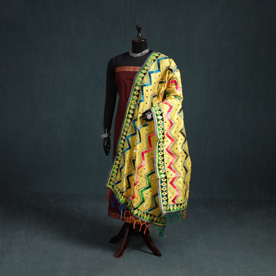 Ranihati Chanderi Silk Zig Zag Hand Embroidery Dupatta 59