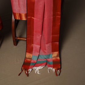 Dharwad Cotton 3pc Unstitched Dress Material Suit Set with Woven Border 57