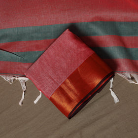 Dharwad Cotton 3pc Unstitched Dress Material Suit Set with Woven Border 57