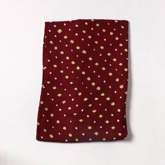 Maroon - Kutch Bandhani Tie-Dye Cotton Precut Fabric 55