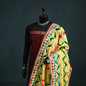 Ranihati Chanderi Silk Zig Zag Hand Embroidery Dupatta 61