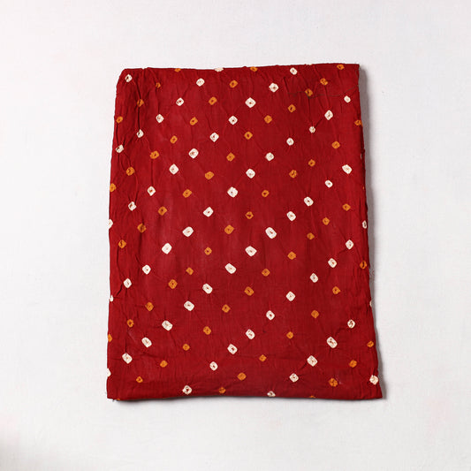 Red - Kutch Bandhani Tie-Dye Cotton Precut Fabric (1.1 meter) 56