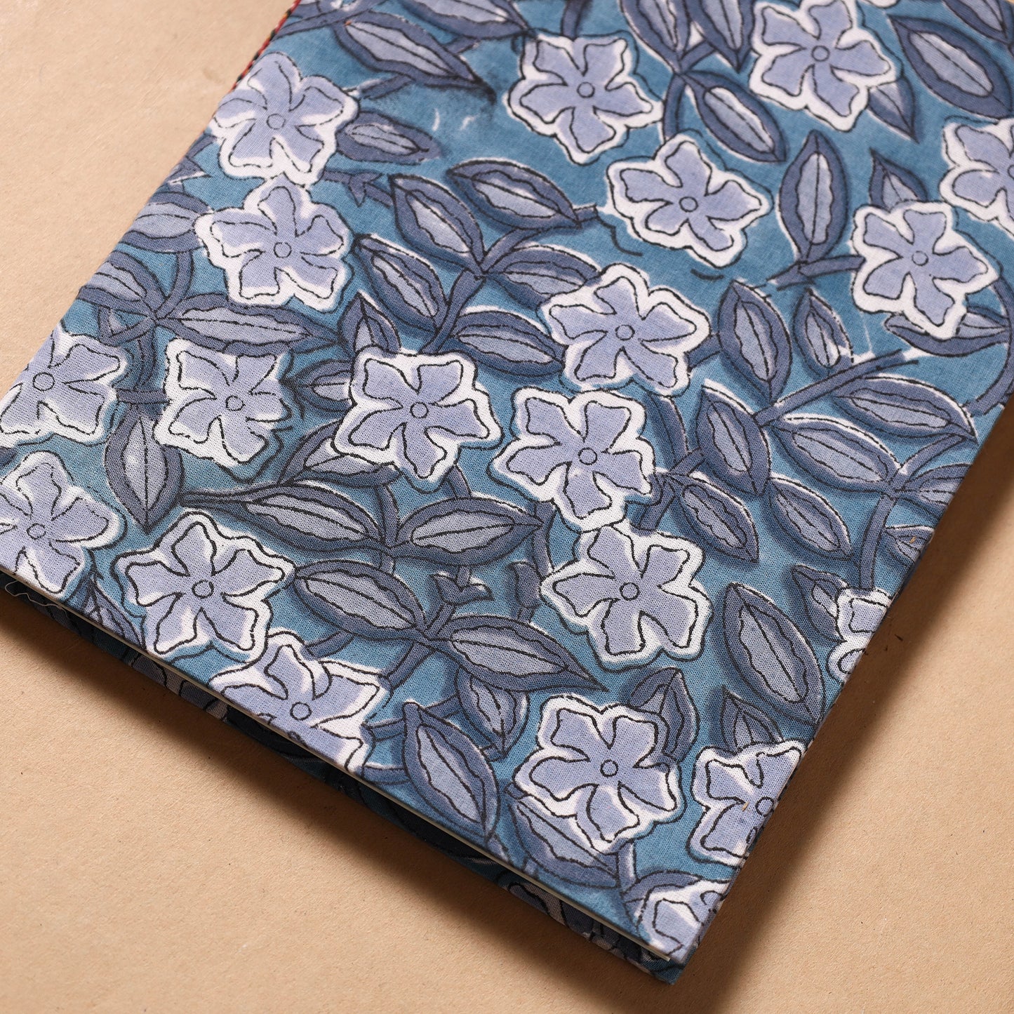 Sanganeri Fabric Cover Handmade Paper Notebook (9 x 7 in)