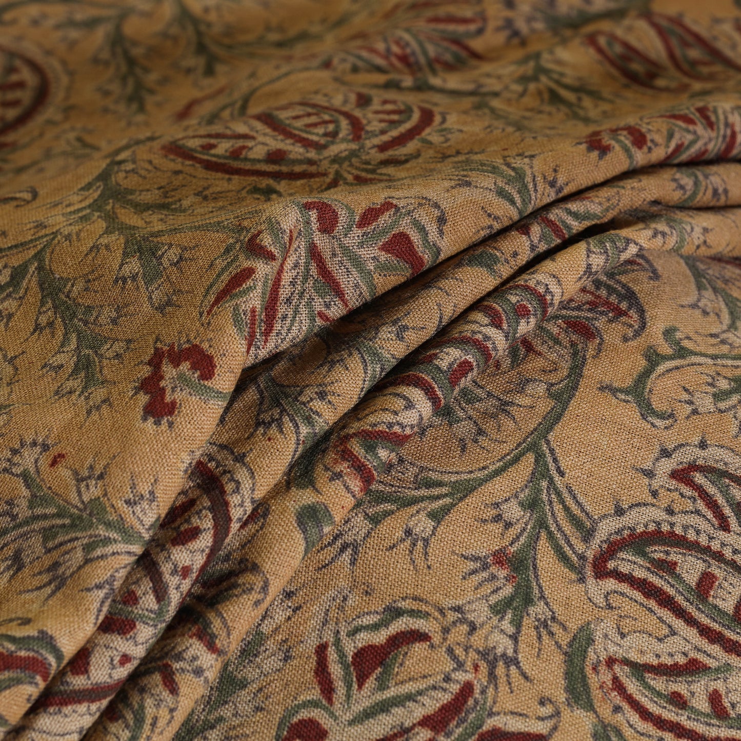 Yellow - pedana handwoven wool natural dyed kalamkari