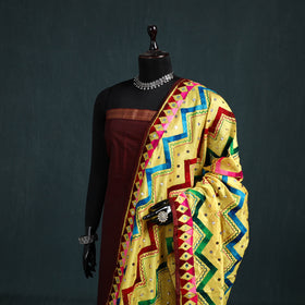 Ranihati Chanderi Silk Zig Zag Hand Embroidery Dupatta 62