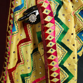 Ranihati Chanderi Silk Zig Zag Hand Embroidery Dupatta 62
