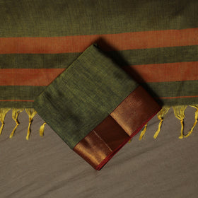 Dharwad Cotton 3pc Unstitched Dress Material Suit Set with Woven Border 56
