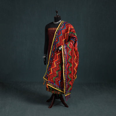Ranihati Chanderi Silk Zig Zag Hand Embroidery Dupatta 63