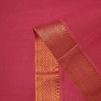 Pink - Mangalagiri Handloom Cotton Nizam Zari Border Fabric 49