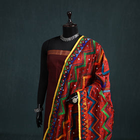 Ranihati Chanderi Silk Zig Zag Hand Embroidery Dupatta 64