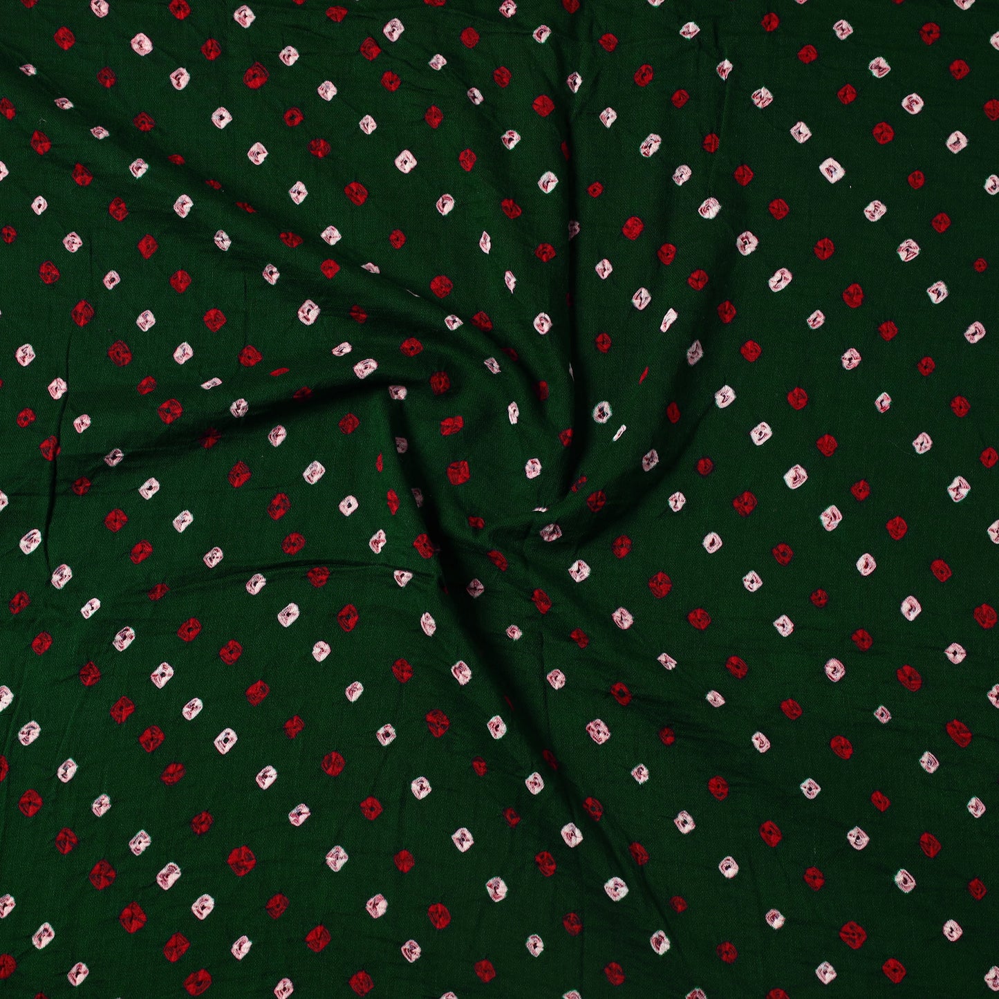 Green - Kutch Bandhani Tie-Dye Cotton Precut Fabric 60