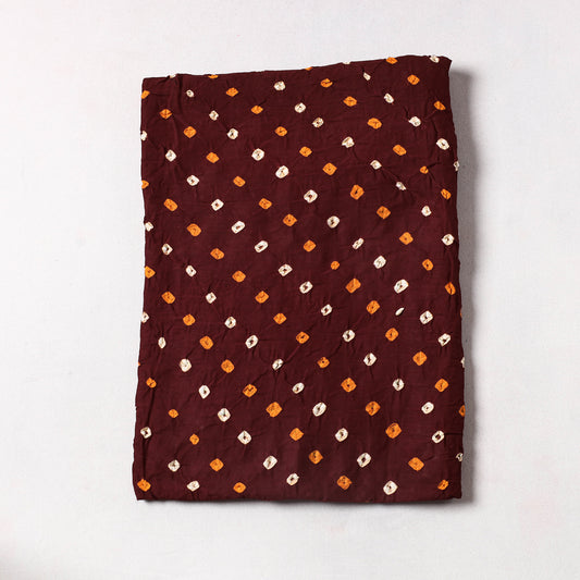 Brown - Kutch Bandhani Tie-Dye Cotton Precut Fabric (1 meter) 61