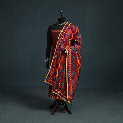 Ranihati Chanderi Silk Zig Zag Hand Embroidery Dupatta 65