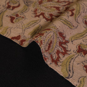 Beige - pedana handwoven wool natural dyed kalamkari fabric
