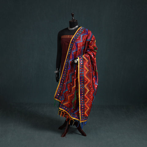 Ranihati Chanderi Silk Zig Zag Hand Embroidery Dupatta 66