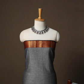 Dharwad Cotton 3pc Unstitched Dress Material Suit Set with Woven Border 53