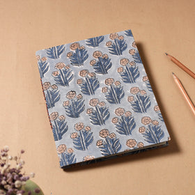  Sanganeri Fabric Cover Handmade Paper Notebook 