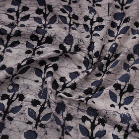 Grey Cotton Kutch Hand Batik Print Fabric